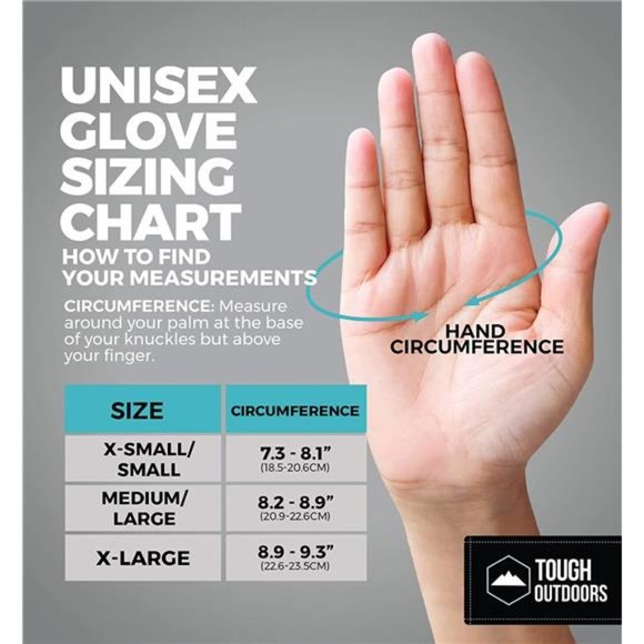 Tough Outdoors Men's Winter Gloves - Ski Gloves - Adult Snow Gloves - Picture 6 of 6